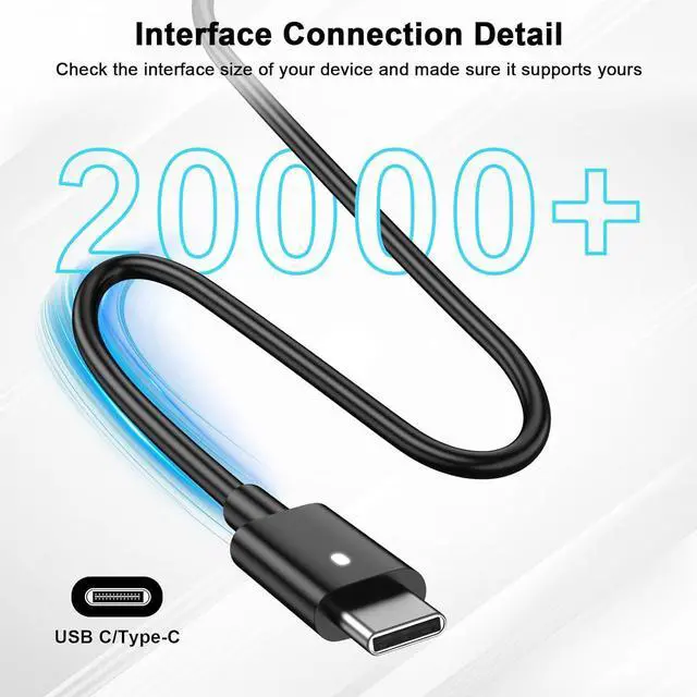 Alt view image 5 of 6 - Replacement for  130W Laptop Charger USB C Slim AC Adapter for  XPS 15 17 9575 9500 9520 9700 Precision 5530 5550 5560 5570 3560 2in1 Latitude 9410 9510 Type C AC Power Cord