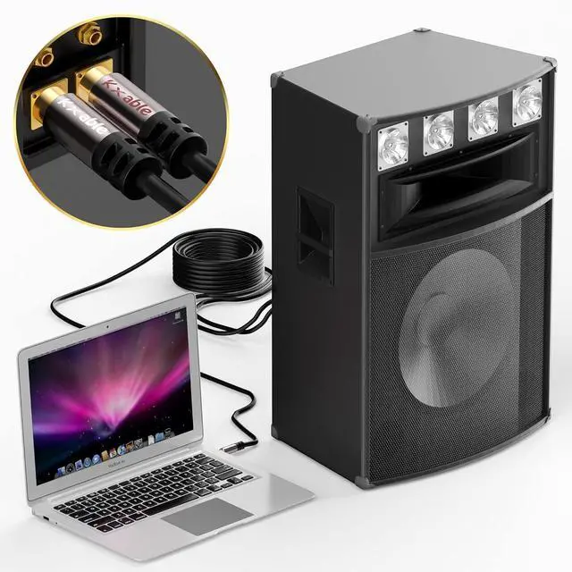 Alt view image 5 of 6 - 3.5mm to RCA Cable 15FT 2 Male RCA to Aux Stereo Audio Adapter Hi-Fi Sound Auxiliary Y Splitter Cord Shielded 1/8 to 2RCA Cable for Headphone MP3 Tablet Speaker HDTV Phone and More