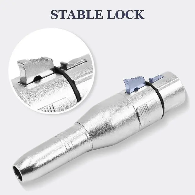 Alt view image 2 of 7 - XLR 3 Pin Female to 1/4 6.35mm Female Jack Socket Audio Adapter Professional Grade Conversion Adapters Audio Cable Mic Cord Adapter Plug Silver 2-Pcs