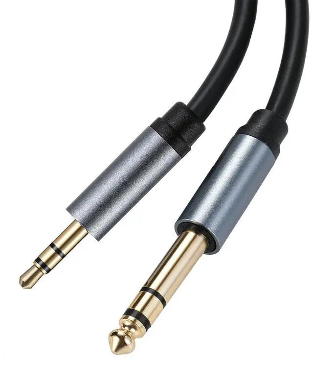 Alt view image 2 of 7 - 3.5mm to 6.35mm Stereo Audio Cable 1Feet  2Pack 1/4 Male to 1/8 Male TRS Bidirectional Stereo Audio Cable Jack for Guitar iPod Laptop Home Theater Devices Speaker and Amplifiers