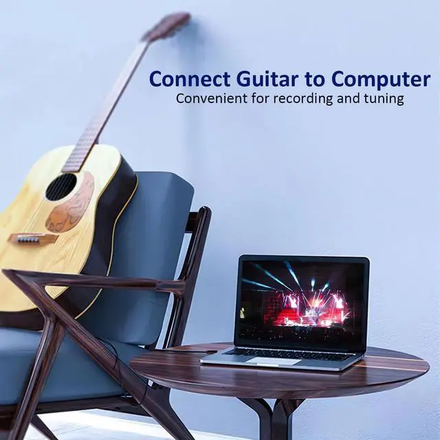 Alt view image 4 of 7 - 2pack 1/8 to 1/4 Stereo Audio Cable 6.35mm 1/4 Male to 3.5mm 1/8 Male TRS Bidirectional Stereo Audio Cable for Guitar Laptop Home Theater Devices Speaker and Amplifiers 4Ft