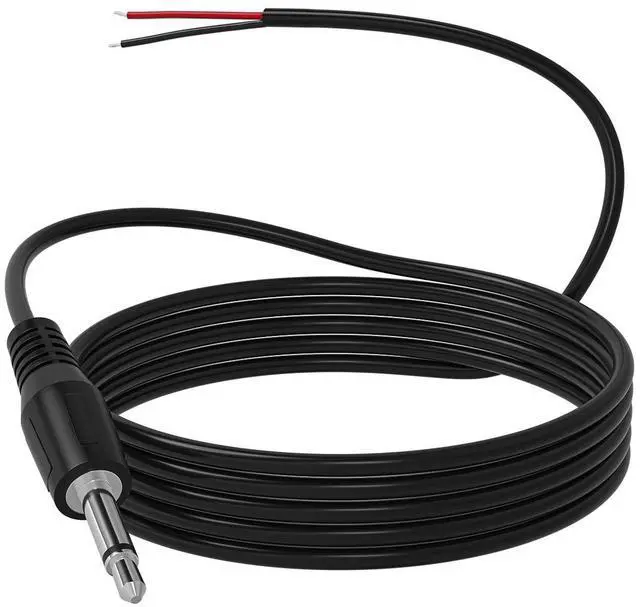 Main image of Replacement 3.5mm Male Jack to Bare Wire Open End TS 2 Pole Mono 1/8 3.5mm Jack Plug Connector AUX Audio Cable for Scanner Speaker PA Horns Morse Key Cooling Fans Power amp Repair