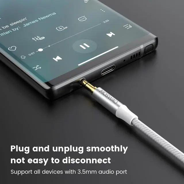 Alt view image 4 of 6 - 10FT/3Meter 3.5mm Extension Cable Audio Male to Female Stereo Extension Adapter Nylon Braided Cord Compatible for Home/Car Stereos Smartphones Headphones Tablets Media Players and More