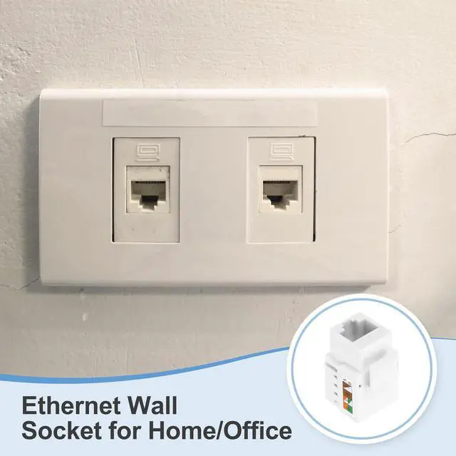 Alt view image 4 of 6 - 10 Pack RJ45 Cat 6 Ethernet Jack Cat6 Coupler Connector Adapter Network Insert for Cat6 Cable White