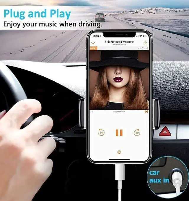 Alt view image 6 of 7 - [ MFi Certified] USB C AUX Cord for Car Stereo iPhone 17 Type C to 3.5mm AUX Audio Cable Support All iOS Compatible for iPhone 17 16 Pro Max/15 Plus iPad Galaxy Pixel Home Stereo/Headphone