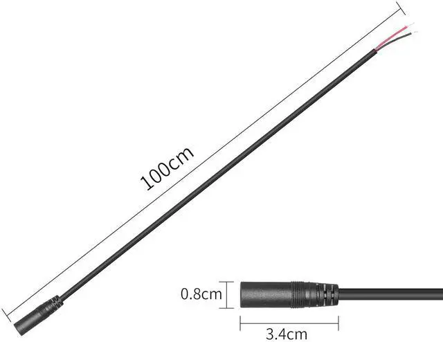 Alt view image 7 of 7 - Replacement 3.5mm Female Jack to Bare Wire Open End 1/8 TS 2 Pole Stereo Audio Cable for Audio Equipment Installed or Earphone Microphone Cable Repair 1M(4 Pack)