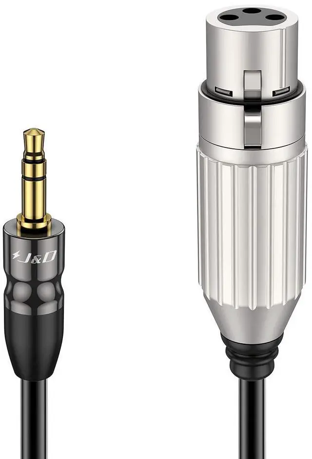 Main image of XLR to 3.5mm Microphone Cable PVC Shelled XLR Female to 3.5mm 1/8 inch TRS Male Balanced Cable - 9 Feet for DSLR Camera Computer Sound Card