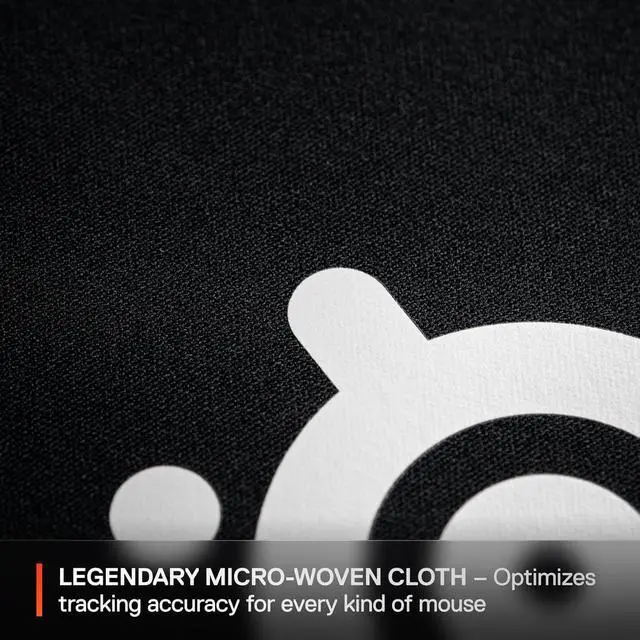 Alt view image 3 of 7 - QcK Medium Gaming Mousepad  Black  Non-Slip Silicone Rubber Base  Peak Tracking and Stability  Optimized for Gaming Sensors  320 mm x 270 mm  FPS MOBAs RTS MMO