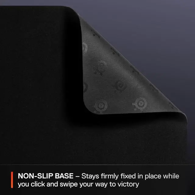 Alt view image 4 of 7 - QcK Medium Gaming Mousepad  Black  Non-Slip Silicone Rubber Base  Peak Tracking and Stability  Optimized for Gaming Sensors  320 mm x 270 mm  FPS MOBAs RTS MMO