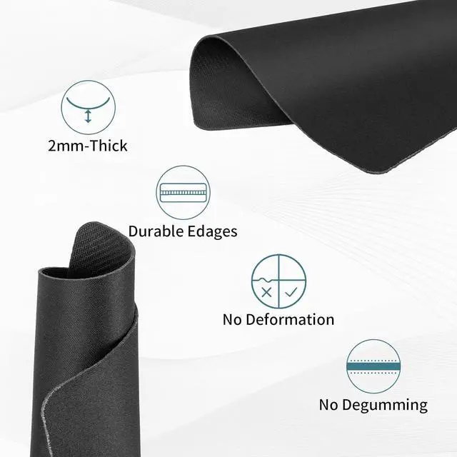 Alt view image 3 of 7 - 5 Pack Mouse Pad Ultra-Smooth Gaming Mousepad Non-Slip Rubber Base Waterproof Mousepads Bulk Wireless Mouse Mat for Desk Laptop PC & Office Portable Mat 9 * 7 inch (Black)