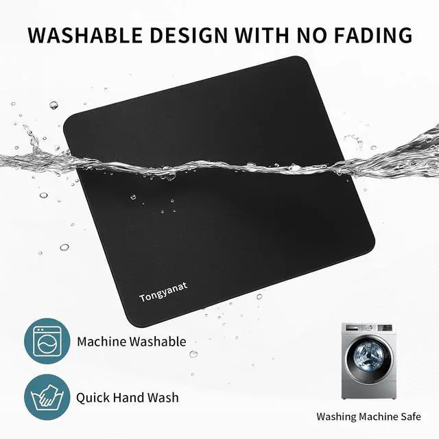 Alt view image 5 of 7 - 5 Pack Mouse Pad Ultra-Smooth Gaming Mousepad Non-Slip Rubber Base Waterproof Mousepads Bulk Wireless Mouse Mat for Desk Laptop PC & Office Portable Mat 9 * 7 inch (Black)