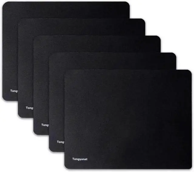 Main image of 5 Pack Mouse Pad Ultra-Smooth Gaming Mousepad Non-Slip Rubber Base Waterproof Mousepads Bulk Wireless Mouse Mat for Desk Laptop PC & Office Portable Mat 9 * 7 inch (Black)