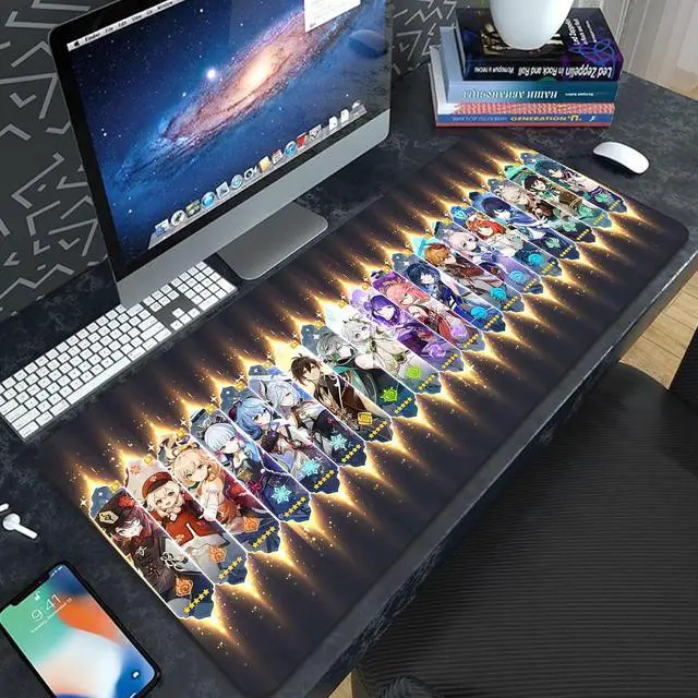 Alt view image 5 of 6 - Anime Mouse pad Large Gaming Mouse Pad Genshin Impact Mouse pad