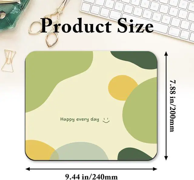 Alt view image 2 of 7 - Mouse Pad Non-Slip Washable Waterproof Computer Mousepad. Cute Minimalist Portable Design with Premium Washable Cloth and Stitched Edges Mouse pad 9.5x7.9 inches (A323)