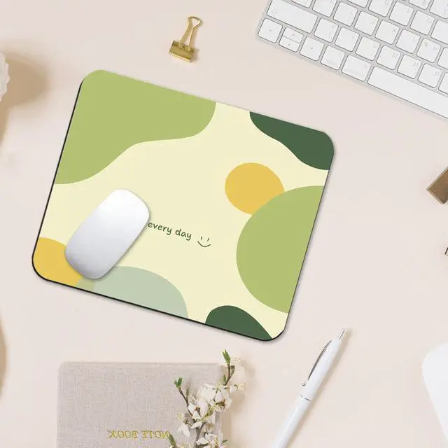 Alt view image 6 of 7 - Mouse Pad Non-Slip Washable Waterproof Computer Mousepad. Cute Minimalist Portable Design with Premium Washable Cloth and Stitched Edges Mouse pad 9.5x7.9 inches (A323)