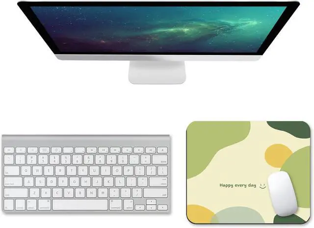 Alt view image 7 of 7 - Mouse Pad Non-Slip Washable Waterproof Computer Mousepad. Cute Minimalist Portable Design with Premium Washable Cloth and Stitched Edges Mouse pad 9.5x7.9 inches (A323)