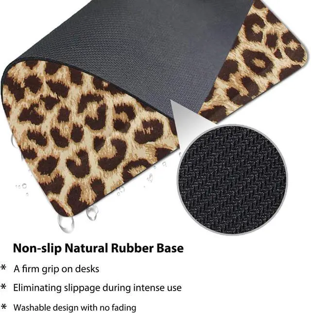 Alt view image 4 of 6 - Retro Leopard Print Pattern Mouse Pad Abstract Vintage Seamless Repeating Design Mice Mat Desk Decor Accessories for Office Laptop