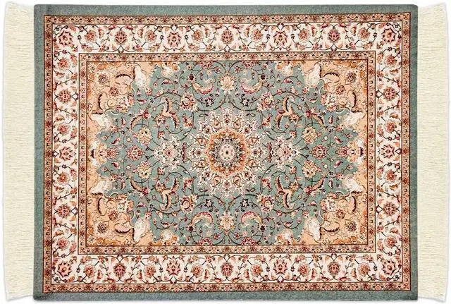 Main image of Persian Carpet Style Mouse Pad Oriental Vintage Bohemian Rug Desk Pad Miniature Mouse Mat Coaster Table Décor for Office Home