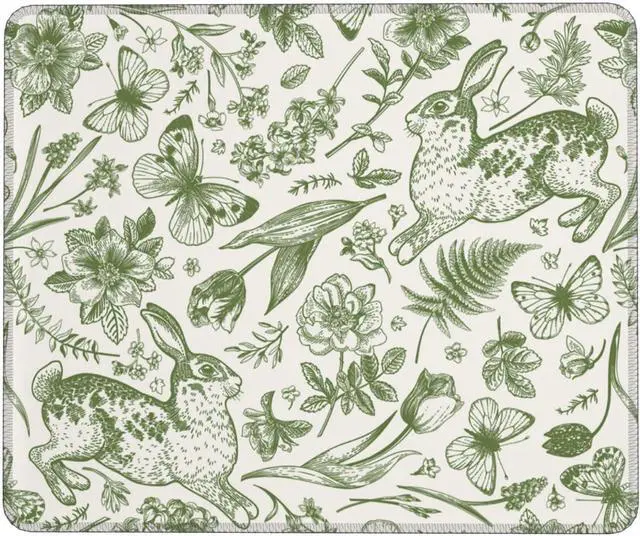 Main image of Floral Mouse pad Green Mouse pad cottagecore Gift Mouse pad Aesthetic Botanical Mouse pad Small Mouse pad 8.3 * 10.3 Inches Non-Slip Mouse Pad