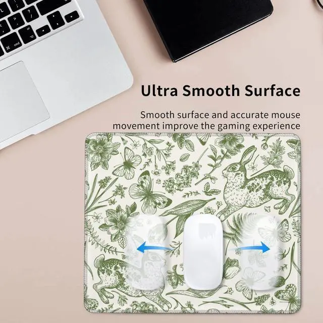 Alt view image 4 of 6 - Floral Mouse pad Green Mouse pad cottagecore Gift Mouse pad Aesthetic Botanical Mouse pad Small Mouse pad 8.3 * 10.3 Inches Non-Slip Mouse Pad