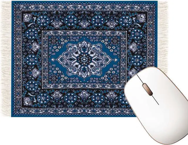 Main image of Carpet Mouse Pad - Persian Style Design Unique and Elegant Ideal for Office Workers Gamers and Students (Grayish Blue)