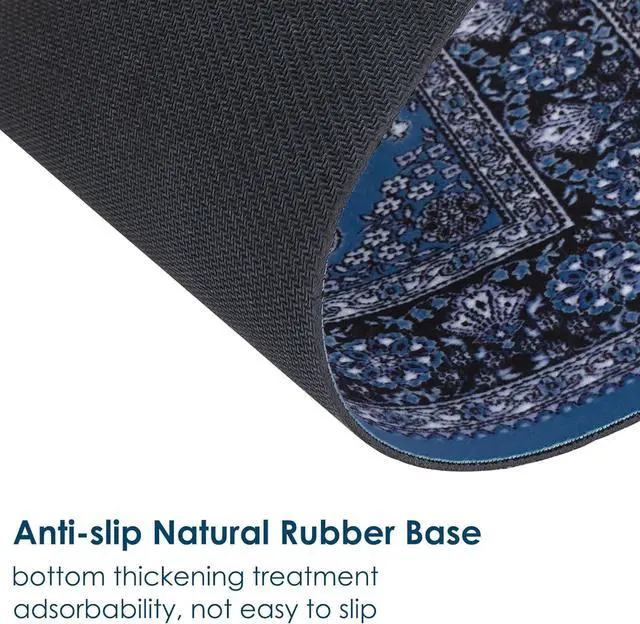 Alt view image 6 of 6 - Carpet Mouse Pad - Persian Style Design Unique and Elegant Ideal for Office Workers Gamers and Students (Grayish Blue)