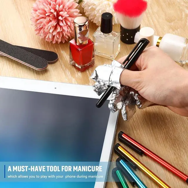 Alt view image 4 of 7 - 120 Pieces Stylus Pen Universal Capacitive Stylus Slim Digital Pen Compatible with iPad iPhone  Tablet Most Devices with Capacitive Touch Screen 12 Colors