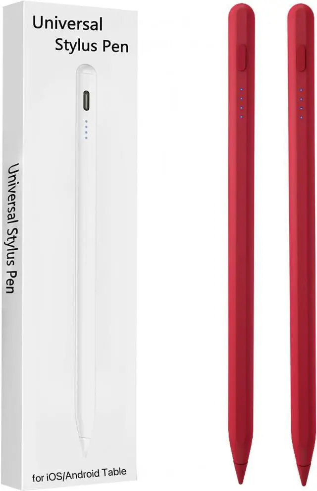 Main image of 2 Pieces Stylus Pen for  Galaxy Tab A9/A8/A7 Tablet Pens for iOS/Android/Windows Stylists Pen with Dual Touch Screen Stylus Pencil (red)