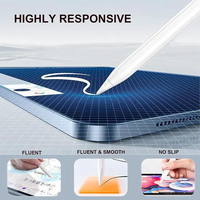 Alt view image 2 of 5 - 2 Pieces Stylus Pen for  Galaxy Tab A9/A8/A7 Tablet Pens for iOS/Android/Windows Stylists Pen with Dual Touch Screen Stylus Pencil (red)