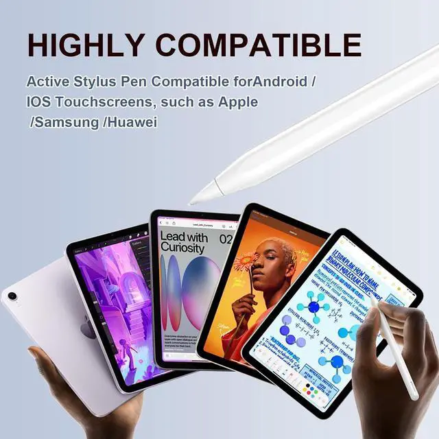 Alt view image 5 of 5 - 2 Pieces Stylus Pen for  Galaxy Tab A9/A8/A7 Tablet Pens for iOS/Android/Windows Stylists Pen with Dual Touch Screen Stylus Pencil (red)