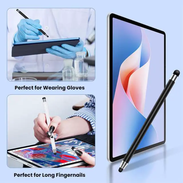 Alt view image 3 of 6 - Stylus Pen for Touchscreen 10PCS High Precision and Sensitivity Stylus Pen for iPad/iPhone//Android and Tablets Compatible with All Capacitive Touch Screen (10-Pack (Black/White))