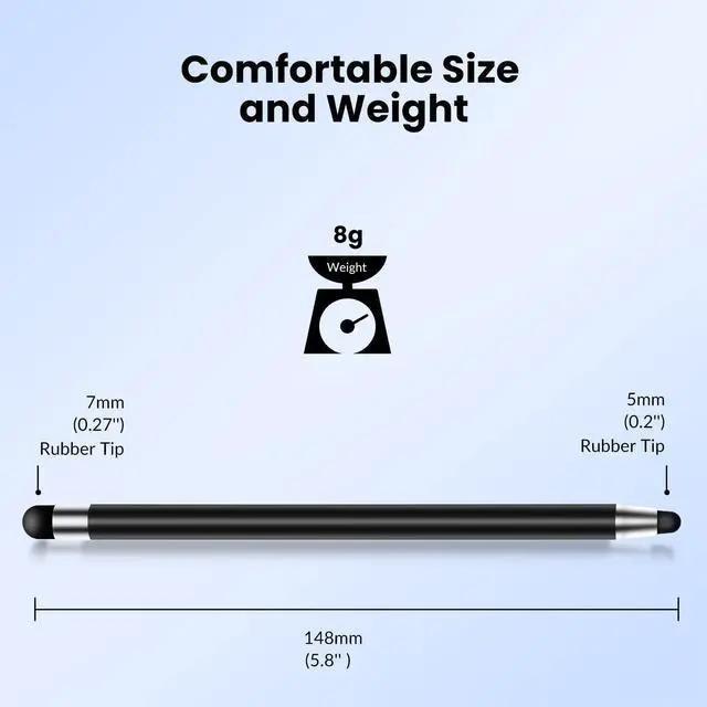 Alt view image 4 of 6 - Stylus Pen for Touchscreen 10PCS High Precision and Sensitivity Stylus Pen for iPad/iPhone//Android and Tablets Compatible with All Capacitive Touch Screen (10-Pack (Black/White))