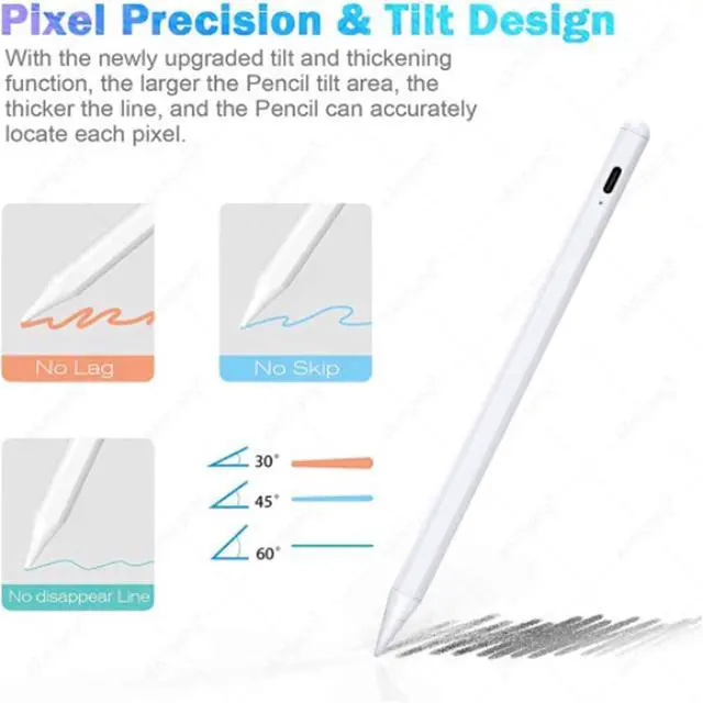 Alt view image 4 of 7 - Stylus Pen for ipad with Tilt Sensitive & Palm Rejection Active Pencil Compatible with  iPad Pro 11/12.9 Inch iPad 6/7/8/9/10th Generation iPad Air 3rd/4th iPad Mini 5/6th Gen