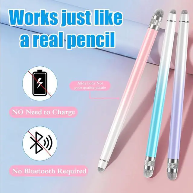 Alt view image 2 of 7 - 3PCS Stylus Pens for Touch Screens Stylus Pen for iPhone/iPad/Tablet Android//Surface Compatible with Touch Screens(Purple/Pink/Blue)