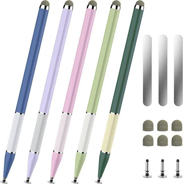Main image of Stylus Pen for Touchscreen 5 PCS 2-in-1 Magnetic Stylus Pen High Sensitivity & Precision Stylus Extended Pen Body Design Compatible with Touch Screens(9 Tips + 3 Magnetic Sheets)