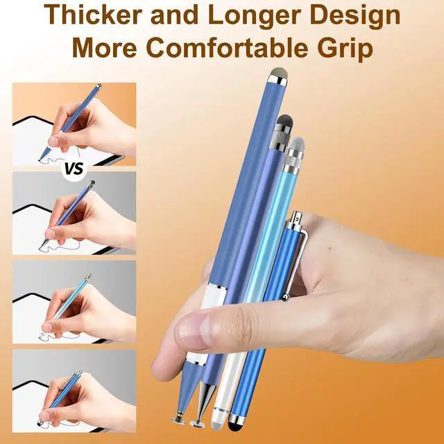 Alt view image 2 of 7 - Stylus Pen for Touchscreen 5 PCS 2-in-1 Magnetic Stylus Pen High Sensitivity & Precision Stylus Extended Pen Body Design Compatible with Touch Screens(9 Tips + 3 Magnetic Sheets)