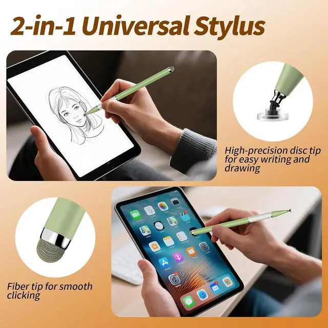 Alt view image 4 of 7 - Stylus Pen for Touchscreen 5 PCS 2-in-1 Magnetic Stylus Pen High Sensitivity & Precision Stylus Extended Pen Body Design Compatible with Touch Screens(9 Tips + 3 Magnetic Sheets)