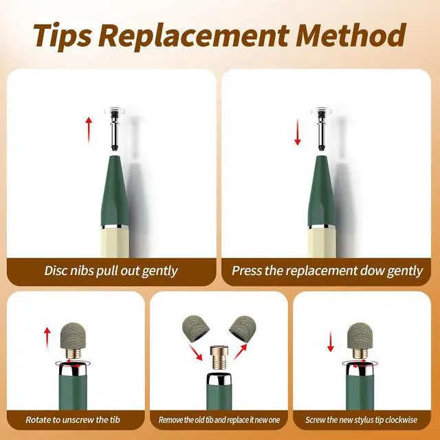 Alt view image 7 of 7 - Stylus Pen for Touchscreen 5 PCS 2-in-1 Magnetic Stylus Pen High Sensitivity & Precision Stylus Extended Pen Body Design Compatible with Touch Screens(9 Tips + 3 Magnetic Sheets)