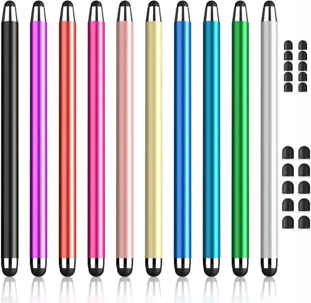 Main image of Stylus Pen for Touchscreen 10 Pack 2 in 1 Universal Stylus High Precision Sensitivity Stylus Pen for ipad iPhone Android Galaxy  Chromebook Tablet All Capacitive Touch Screens