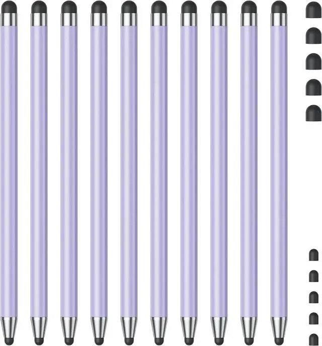 Main image of Stylus (10Pcs) Stylus Pen for Touchscreen High Precision and Sensitivity Stylus Pen for iPad/iPhone//Android Smartphone and Tablets Compatible with All Capacitive Touch Screen (Purple)