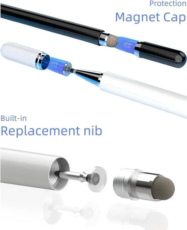 Alt view image 5 of 7 - Stylus Pen for  Galaxy Tab Tab A9+ / A8 / A7 / A7 Lite High Sensitivity & Precision Capacitive Styli Pencil for  iPad/iPad Pro/Fire HD//Surface/All Touch Devices (Black)