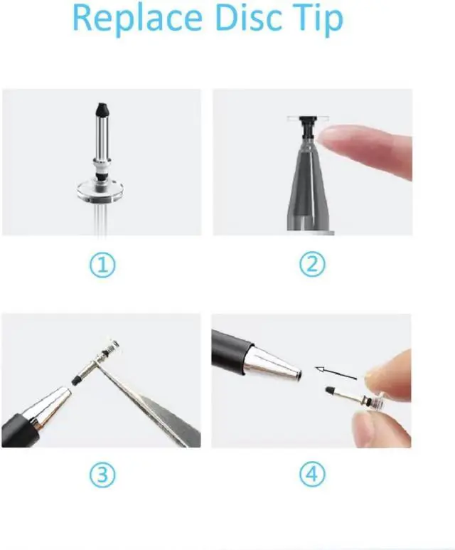 Alt view image 6 of 7 - Stylus Pen for  Galaxy Tab Tab A9+ / A8 / A7 / A7 Lite High Sensitivity & Precision Capacitive Styli Pencil for  iPad/iPad Pro/Fire HD//Surface/All Touch Devices (Black)