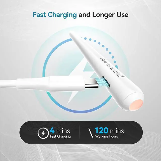 Alt view image 2 of 7 - PS1-Pro2 Stylus Pen for  iPad 2018-2025Anti-Misclick Custom Shortcuts Pixel-Perfect with Metal Chrome TipPencil for iPad 11th & 10th Generation Pro 11/12.9/M4 Air 3/4/5/M2/M3 mini 5/6th