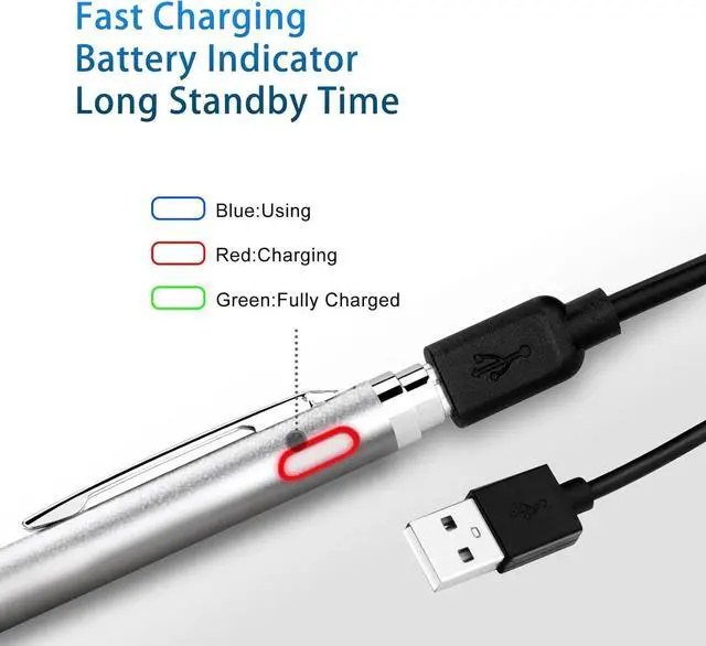 Alt view image 2 of 6 - Stylus for  Galaxy S24/S23 Pencil - Fine Tip Digital Pen with Magnetic Fabric Cap 2 in 1 Sensitive Good for Writing and Drawing High-Precision Pencil for  Galaxy S24/S23 Black