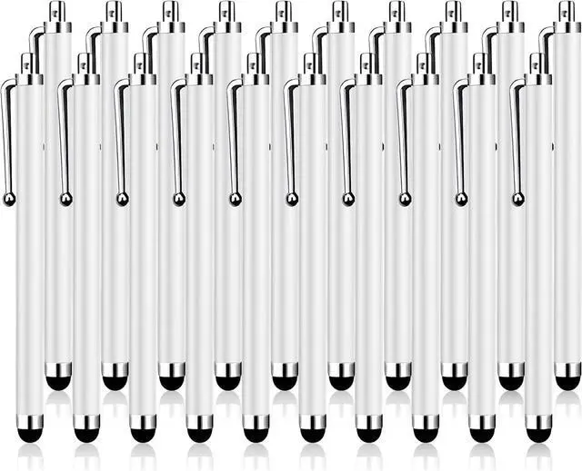 Main image of 20 Pack Stylus Pen Stylus Pen for Touchscreen High Precision and Sensitivity for Everyday Writing/Drawing Universal Stylus Compatible with All Touch Screens White