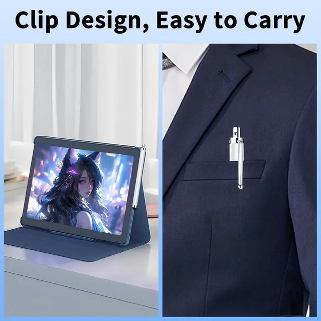 Alt view image 3 of 7 - 20 Pack Stylus Pen Stylus Pen for Touchscreen High Precision and Sensitivity for Everyday Writing/Drawing Universal Stylus Compatible with All Touch Screens White