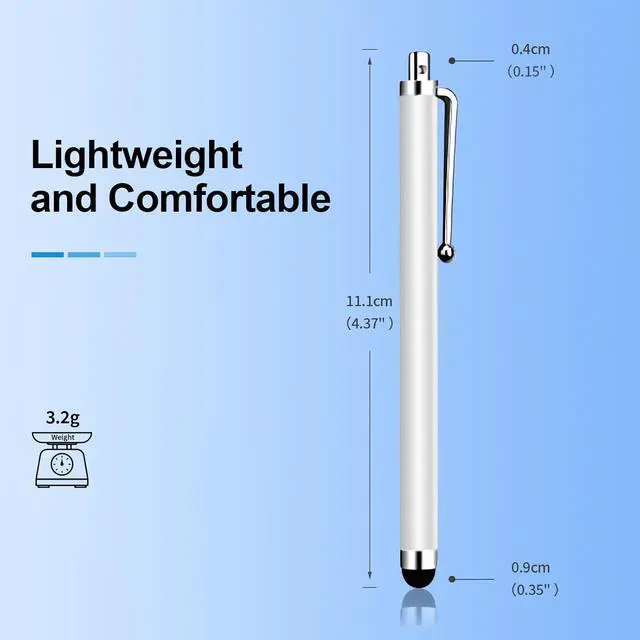 Alt view image 5 of 7 - 20 Pack Stylus Pen Stylus Pen for Touchscreen High Precision and Sensitivity for Everyday Writing/Drawing Universal Stylus Compatible with All Touch Screens White