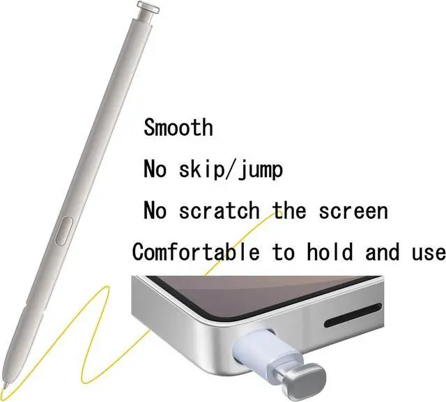 Alt view image 4 of 6 - Galaxy S25 Ultra S Pen Replacement for  Galaxy S25 Ultra 5G All Versions Touch Stylus Pen + 5xTips/Nibs (Gray)