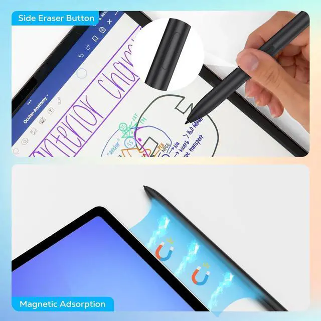 Alt view image 5 of 7 - Galaxy Tab S10 S9 FE S Pen for  Galaxy Tab S6 Lite/S7/S8/S9/S10 S Pen Replacement + Free 5 Tips for  Galaxy Tab S6 Lite Pen Black