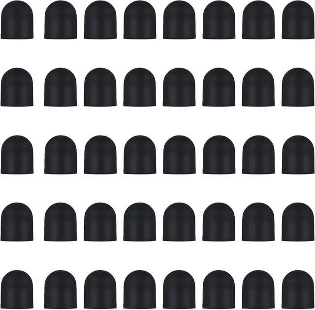 Main image of 40 Pcs Silicone Stylus Pen Tips 0.24inch (6mm) Stylus Replacement Tips Pen Tip Styluses Pens Pencil Tip for Capacitive Styluses Pens Touchscreen Tablet Universal Styluss Ends (Black)